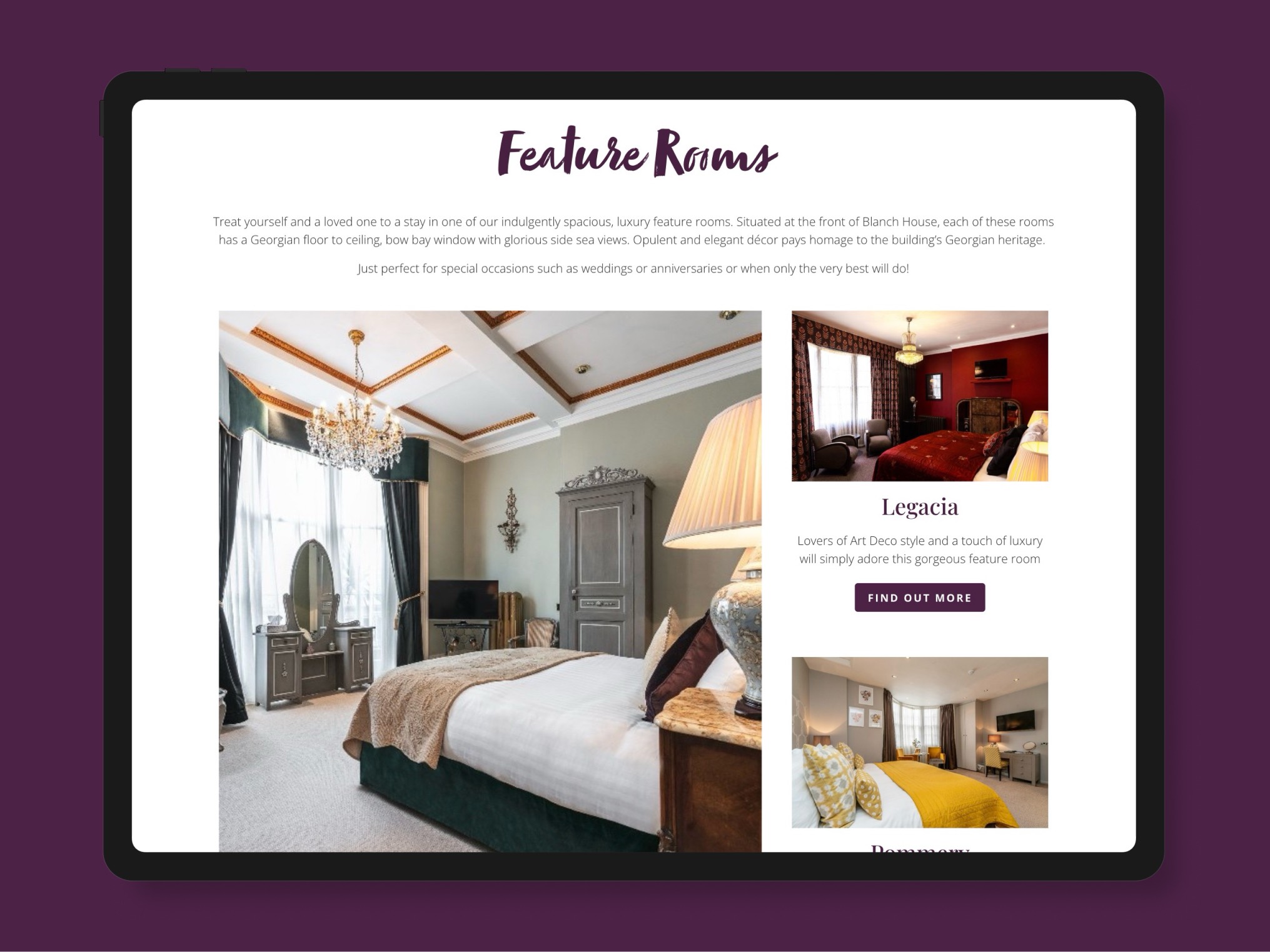 website design for Blanch House