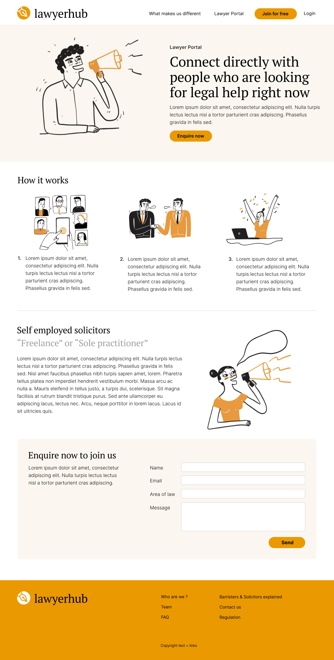 website design for Lawyerhub
