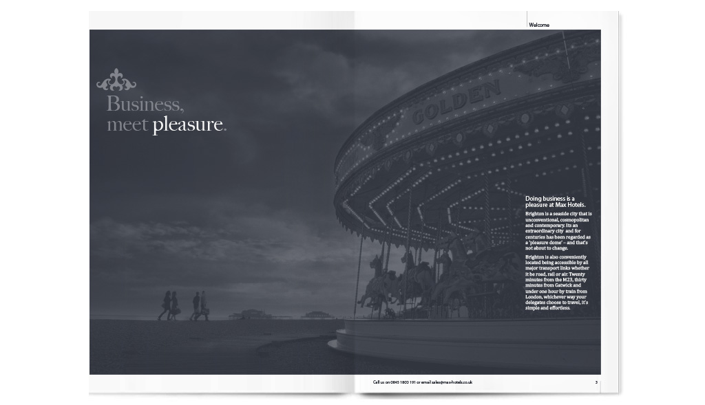 Brochure design for Max Hotels