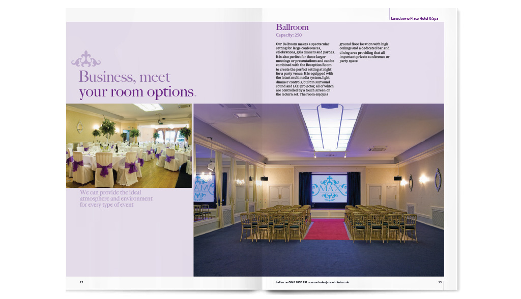 Brochure design for Max Hotels